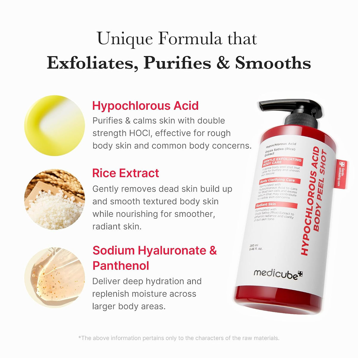 medicube Dual Body Peel Shot Duo Hypochlorous Acid and Turmeric Body Peel Shot for Gentle Exfoliation for Dead Skin Cells Rough