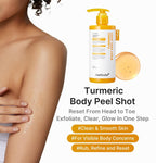medicube Dual Body Peel Shot Duo Hypochlorous Acid and Turmeric Body Peel Shot for Gentle Exfoliation for Dead Skin Cells Rough